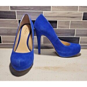 Aldo Craven Size 7 Cobalt Blue Suede Upper 5" Platform Stiletto Heels Pumps